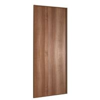 Panel Natural Walnut Effect Sliding Wardrobe Door (H)2220 Mm (W)610 Mm