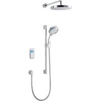 Mira Vision Pumped Rear Fed White & Chrome Effect Thermostatic Digital Mixer Shower