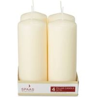 Spaas Ivory Pillar Candle Pack Of 4