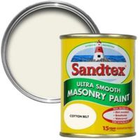 Sandtex Cotton Belt Cream Matt Masonry Paint 0.15L Tester Pot