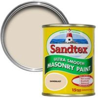 Sandtex Sandblast Cream Matt Masonry Paint 0.15L Tester Pot