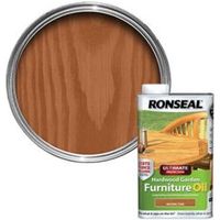 Ronseal Ultimate Natural Teak Hardwood Garden Furniture Oil 1L