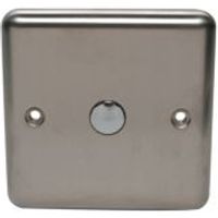 Volex 1-Way Single Polished Steel Touch Dimmer Switch