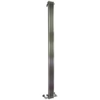 Accuro Korle Cadence Vertical Radiator Stainless Steel (H)2000 Mm (W)140 Mm