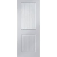 Vertical 3 Panel 3 Lite Primed Smooth Internal Glazed Door (H)1981mm (W)686mm
