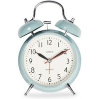 Jones Clocks Rise & Shine Teal Analogue Alarm Clock