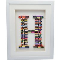The Letteroom Crayon H Framed 3D Artwork, 34 X 29cm