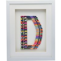 The Letteroom Crayon D Framed 3D Artwork, 34 X 29cm