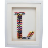 The Letteroom Crayon L Framed 3D Artwork, 34 X 29cm