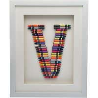 The Letteroom Crayon V Framed 3D Artwork, 34 X 29cm