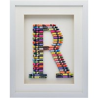The Letteroom Crayon R Framed 3D Artwork, 34 X 29cm