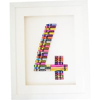 The Letteroom Crayon 4 Framed 3D Artwork, 34 X 29cm