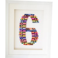 The Letteroom Crayon 6 Framed 3D Artwork, 34 X 29cm