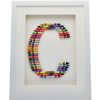 The Letteroom Crayon C Framed 3D Artwork, 34 X 29cm