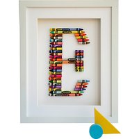 The Letteroom Crayon E Framed 3D Artwork, 34 X 29cm