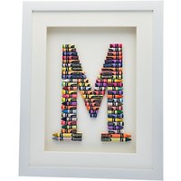 The Letteroom Crayon M Framed 3D Artwork, 34 X 29cm