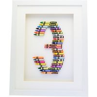 The Letteroom Crayon 3 Framed 3D Artwork, 34 X 29cm