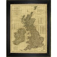 Brookpace, Vintage Maps Collection - British Isles Framed Print, 117 X 91cm