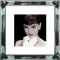Brookpace, The Manhattan Collection - Audrey Hepburn Red Lips Framed Print, 46 X 46cm
