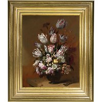 Rijksmuseum, Hans Bollongier - Still Life With Flowers Framed Print, 34 X 29cm