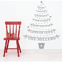 Megan Claire Personalised Family Christmas Tree Wall Sticker, Large
