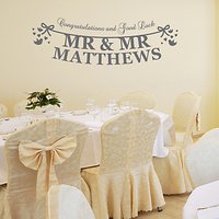 Megan Claire Personalised Mr & Mr Just Married Wall Sticker