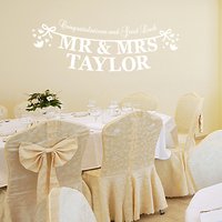 Megan Claire Personalised Mr & Mrs Just Married Wall Sticker