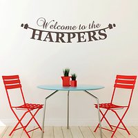 Megan Claire Personalised Welcome To Our Home Wall Sticker