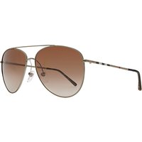 Burberry BE3072 Aviator Sunglasses, Brown/Gold