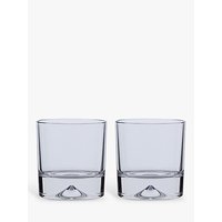 Dartington Crystal Dimple Double Old Fashioned Whiskey Glasses, Set Of 2