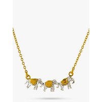 Alex Monroe 22ct Gold Vermeil Elephant Trio Necklace, Gold