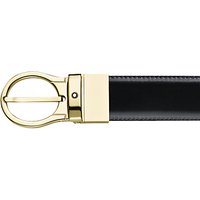 Montblanc Revolving Oval Pin Buckle Reversible Leather Belt,One Size, Black/Brown