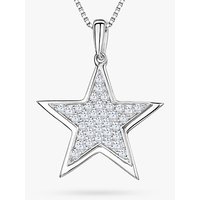 Jools By Jenny Brown Rhodium Plated Silver Cubic Zirconia Stars Pendant