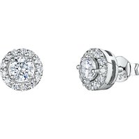 Jools By Jenny Brown Pavé Surround Round Cubic Zirconia Stud Earrings