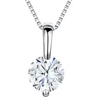 Jools By Jenny Brown Rhodium Plated Silver Cubic Zirconia Solitaire Pendant