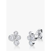 Jools By Jenny Brown Rhodium Plated Silver Cubic Zirconia Bubbles Drop Earrings