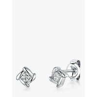 Jools By Jenny Brown Overlaping Square Cubic Zirconia Stud Earrings