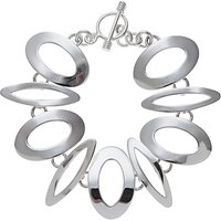 Andea Sterling Silver Art Deco Ovals Bracelet