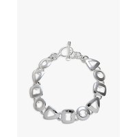 Andea Sterling Silver Assorted Cut Out Shapes Bracelet