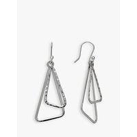 Andea Sterling Silver Double Triangle Drop Earrings