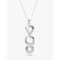 Andea Sterling Silver Assorted Cut Out Pendant Necklace