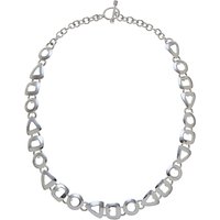 Andea Sterling Silver Assorted Cut Out Necklace