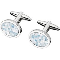 John Lewis Mother Of Pearl Mosaic Cufflinks, Mother Of Pearl/Silver