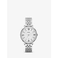Fossil ES3433 Women's Jacqueline Bracelet Strap Watch, Silver/White
