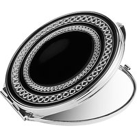 Vera Wang For Wedgwood With Love Noir Compact Mirror, Silver/Black