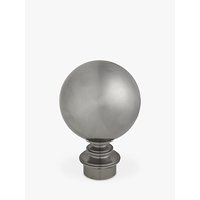 John Lewis Croft Collection Polished Steel Ball Finial, Dia.30mm