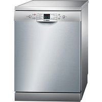 Bosch SMS50M18GB Freestanding Dishwasher, Silver Innox