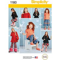 Simplicity Children's Top And Skirt Sewing Pattern, 1180