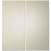 Cooke & Lewis Raffello High Gloss Cream Slab Corner Base Door (W)925mm Set Of 2