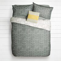 House By John Lewis Elevation Duvet Cover And Pillowcase Set, Smoke